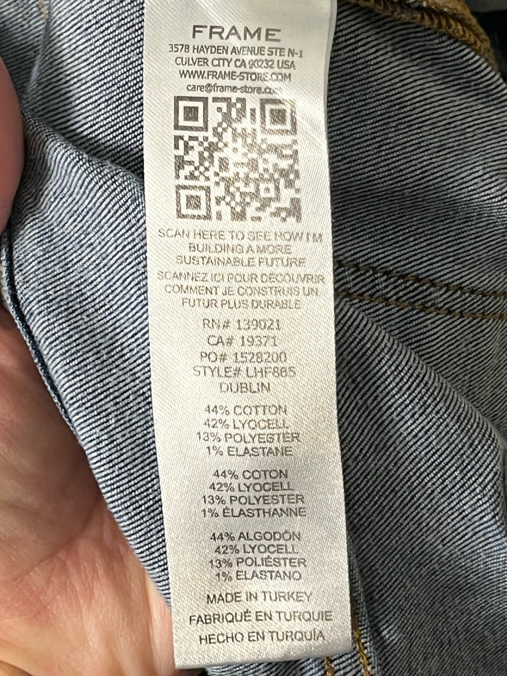 FRAME Le High Flare Jeans Dublin Dark Wash High Rise 32 - Picture 11 of 12